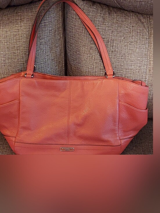 Coach Carrie Coral Shoulder Tote in Pebbled Leather